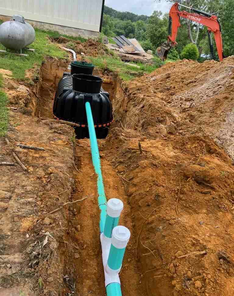 new septic tank installation