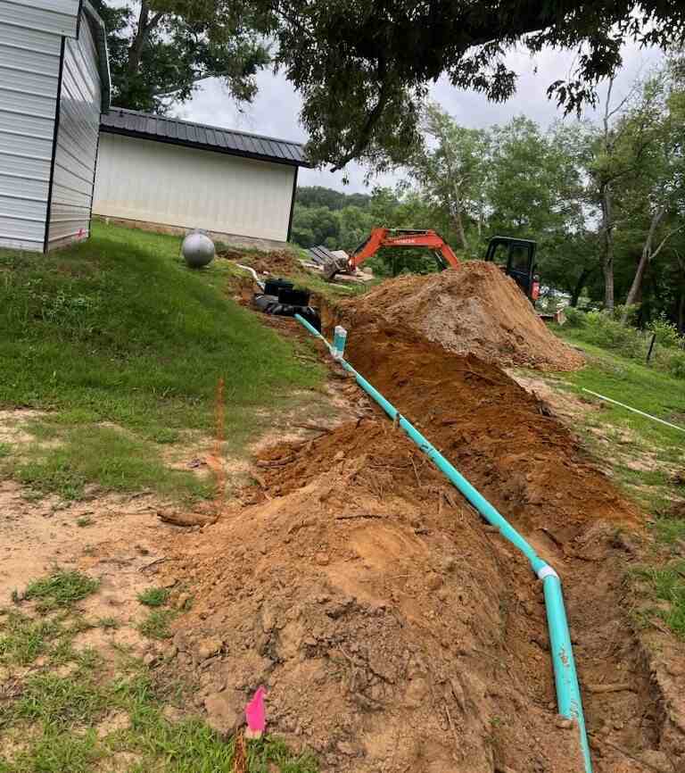septic tank drain line