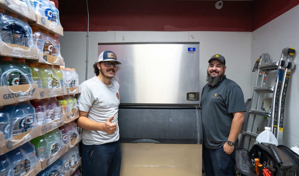 completed ice machine maintenance