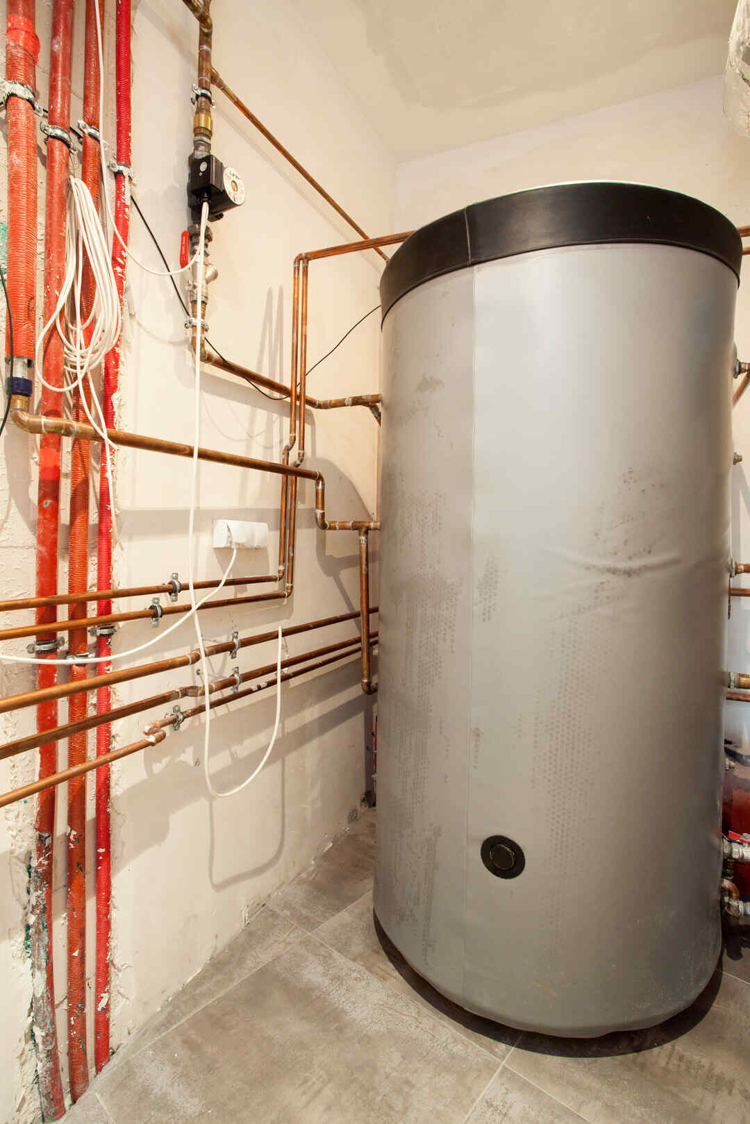 hot water heater boiler and piping