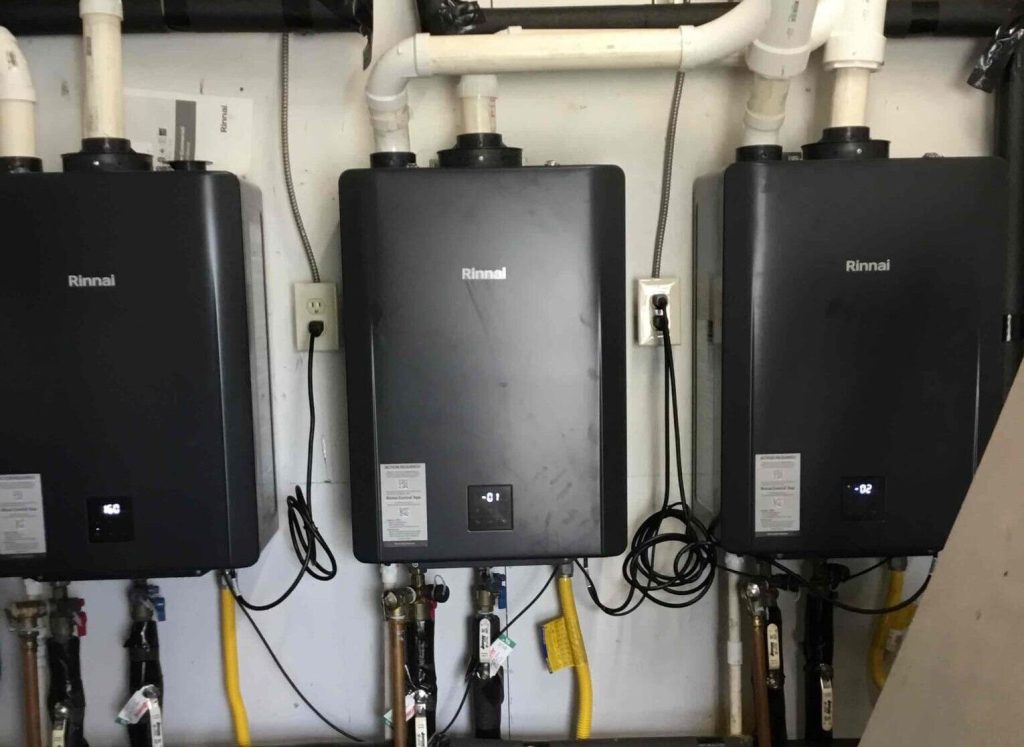 cascading tankless water heater installation