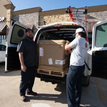 J&J Commercial Services workers in front of the KiteStop